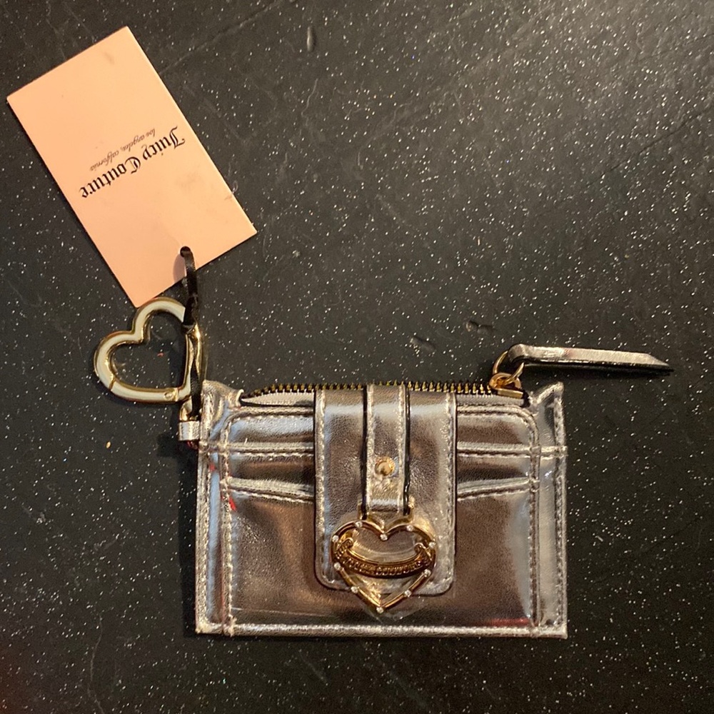 Metallic Silver Y2k Juicy COURTURE wallet